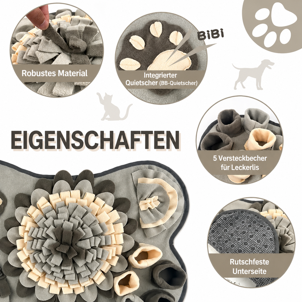 Hunde Schnüffelmatte | 63x 47cm | Interaktiv | Schnüffelteppich